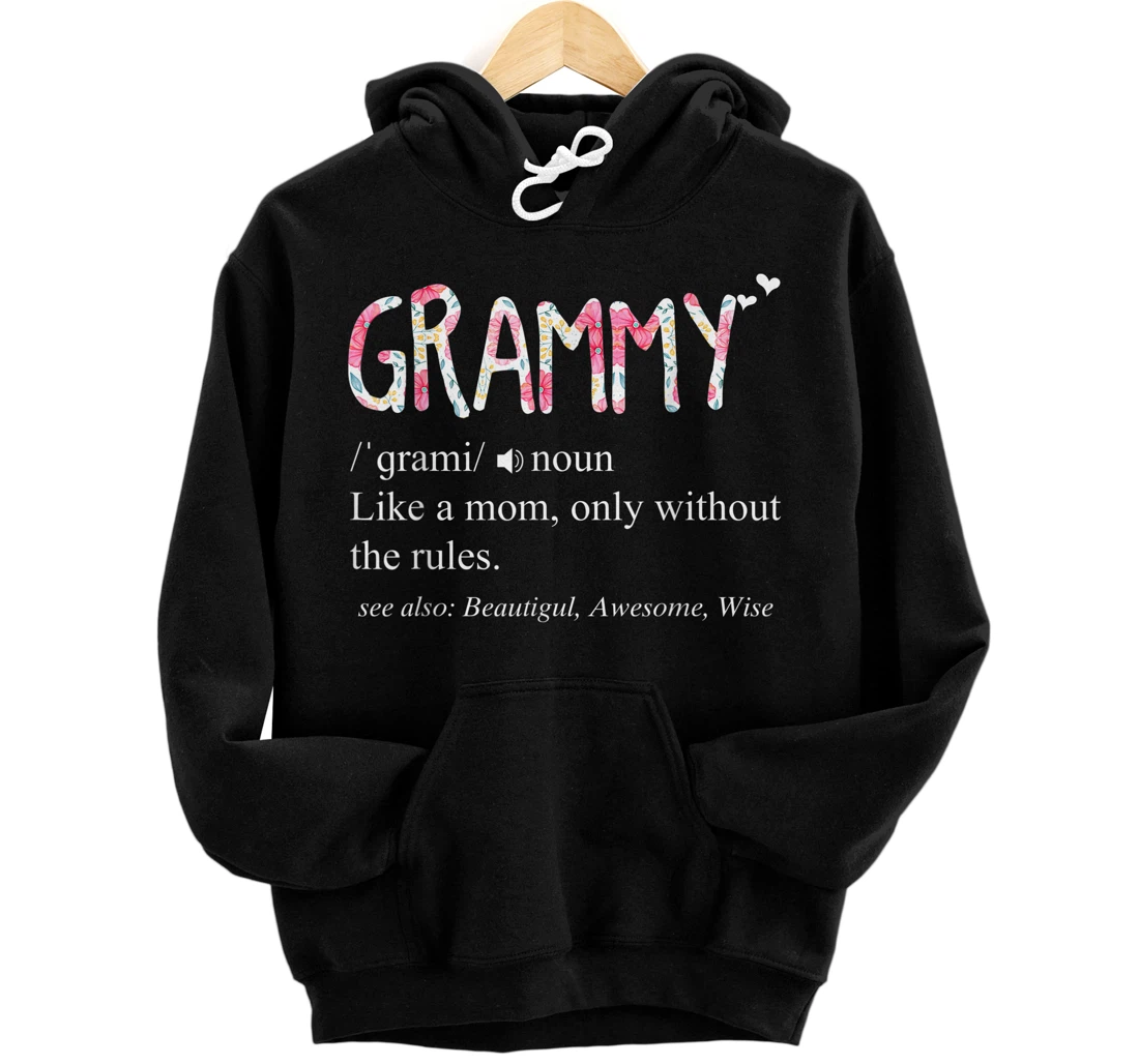 Personalized Grammy Definition Like a Mom Without Rules Mother's Day Gift Pullover Hoodie