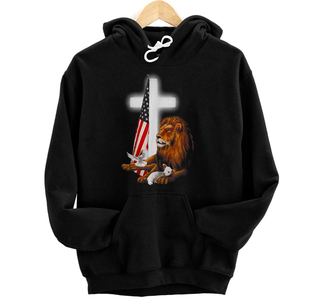 LION AND LAMB CROSS Pullover Hoodie