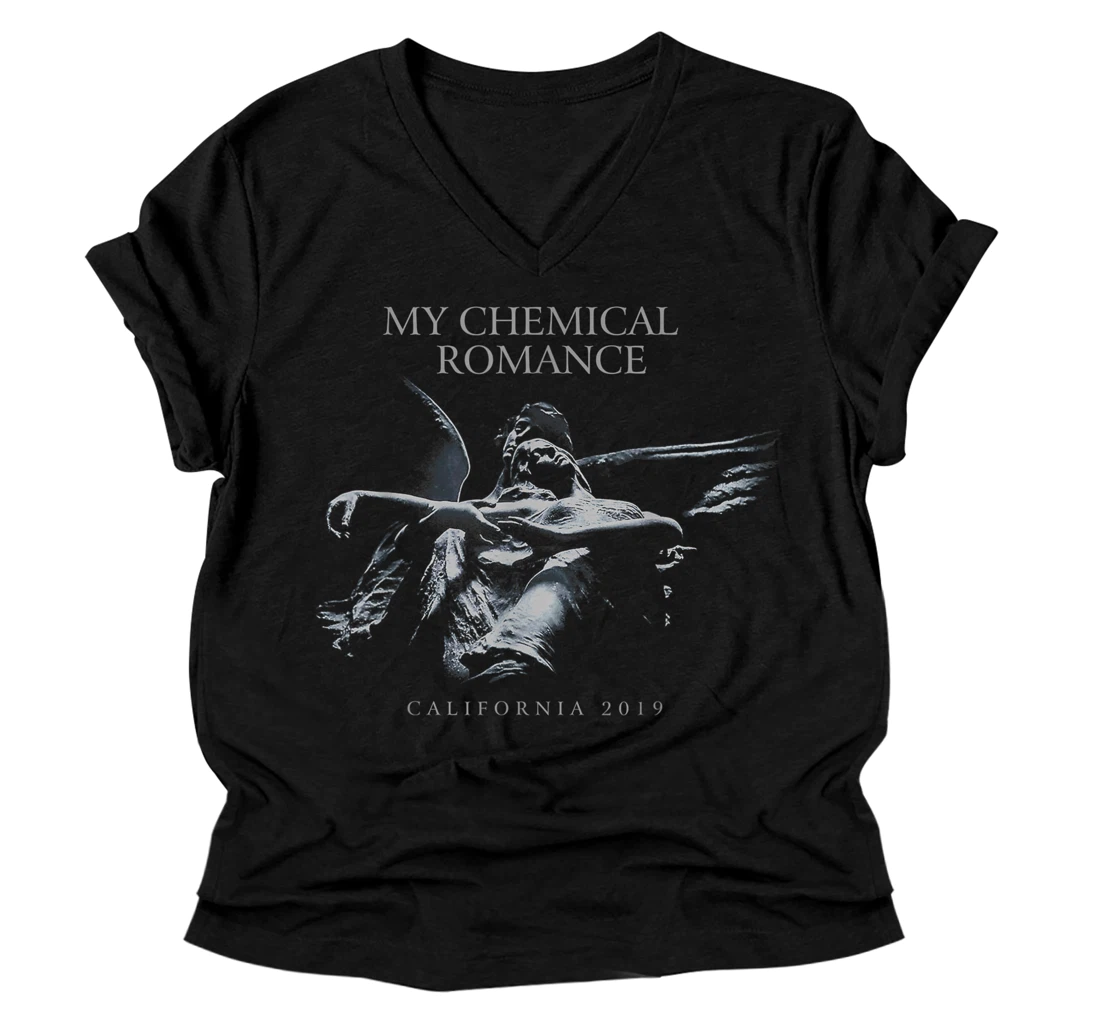 Personalized Vintage Romance Art Chemical Legends Music Retro MCR Holiday V-Neck T-Shirt