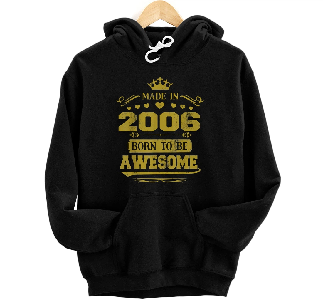 Personalized Birthday 365 Vintage Made in 2006 Birthday Gifts Retro Style Pullover Hoodie