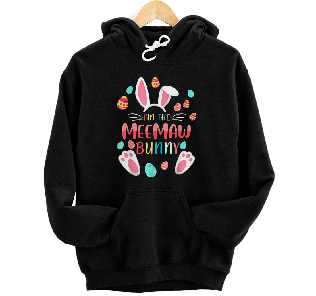 Personalized I'm The Meemaw Bunny Matching Family Easter Party Pullover Hoodie