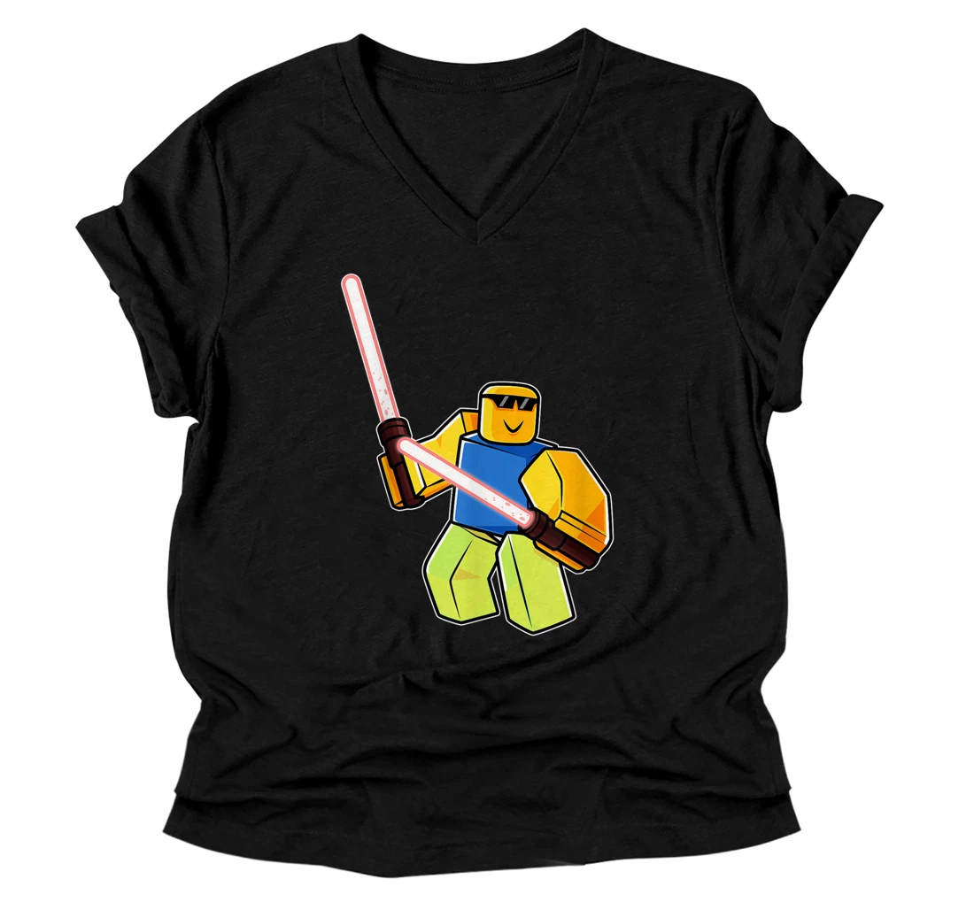 Saber Simulator Noob V-Neck T-Shirt