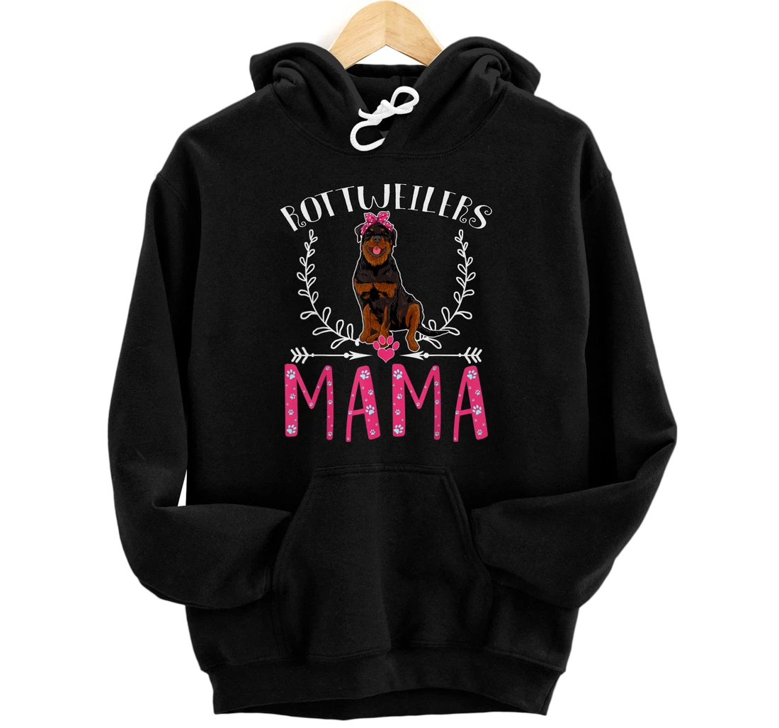 Funny Rottweilers Mama, Love Dogs Gift Womens Mother Day Pullover Hoodie