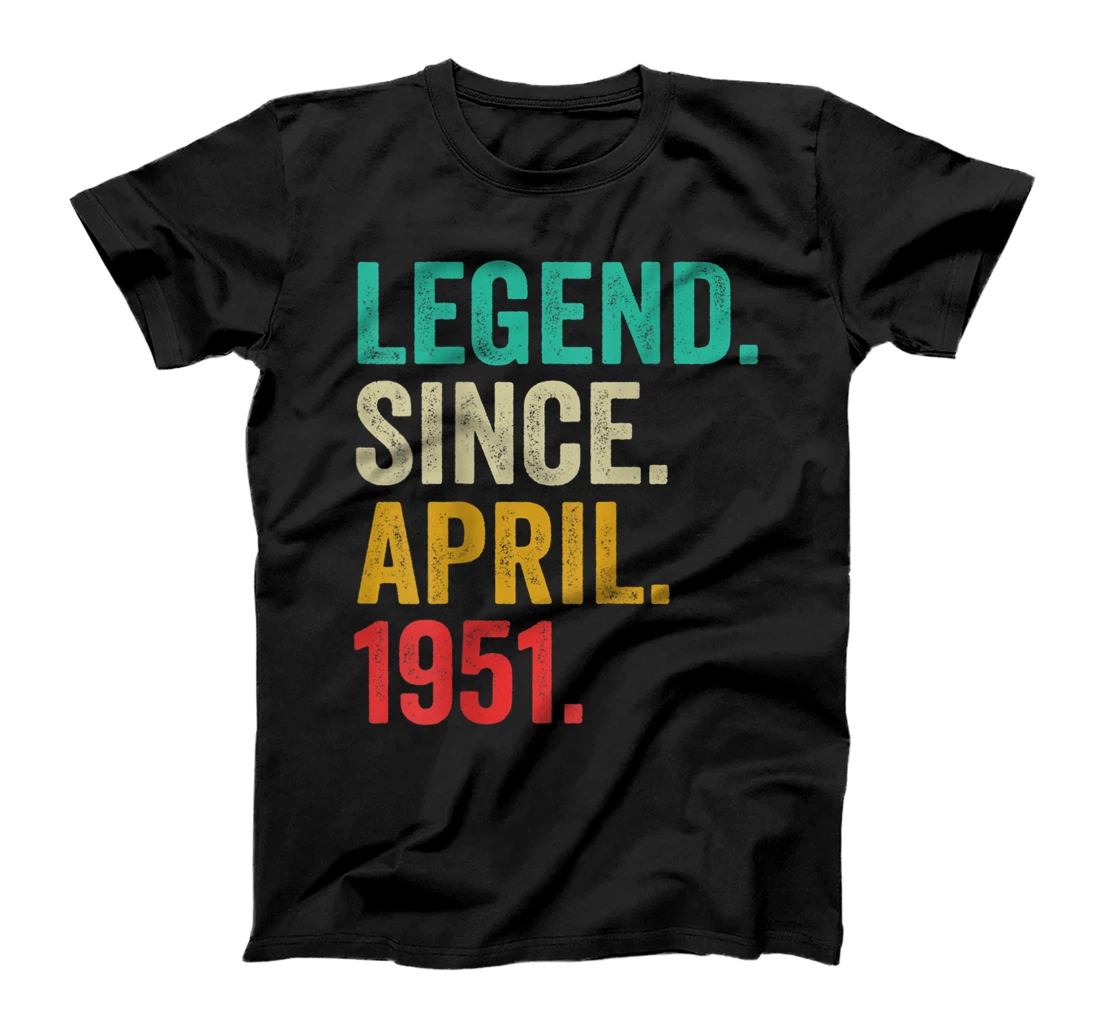 Born In April 1951 Shirt 70th Birthday Decoration 70 Yrs Old T-Shirt, Women T-Shirt