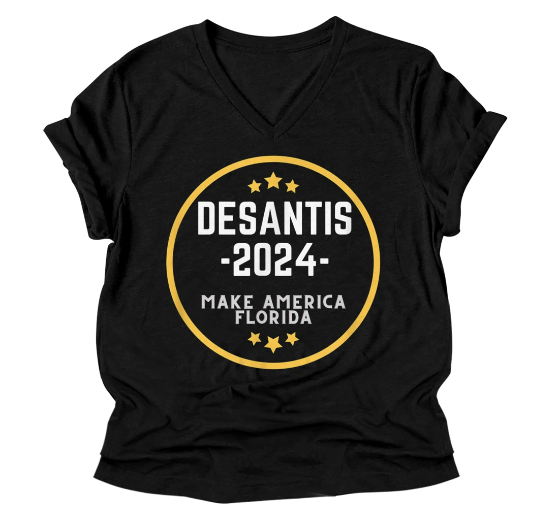 Desantis 2024 Make America Florida V-Neck T-Shirt