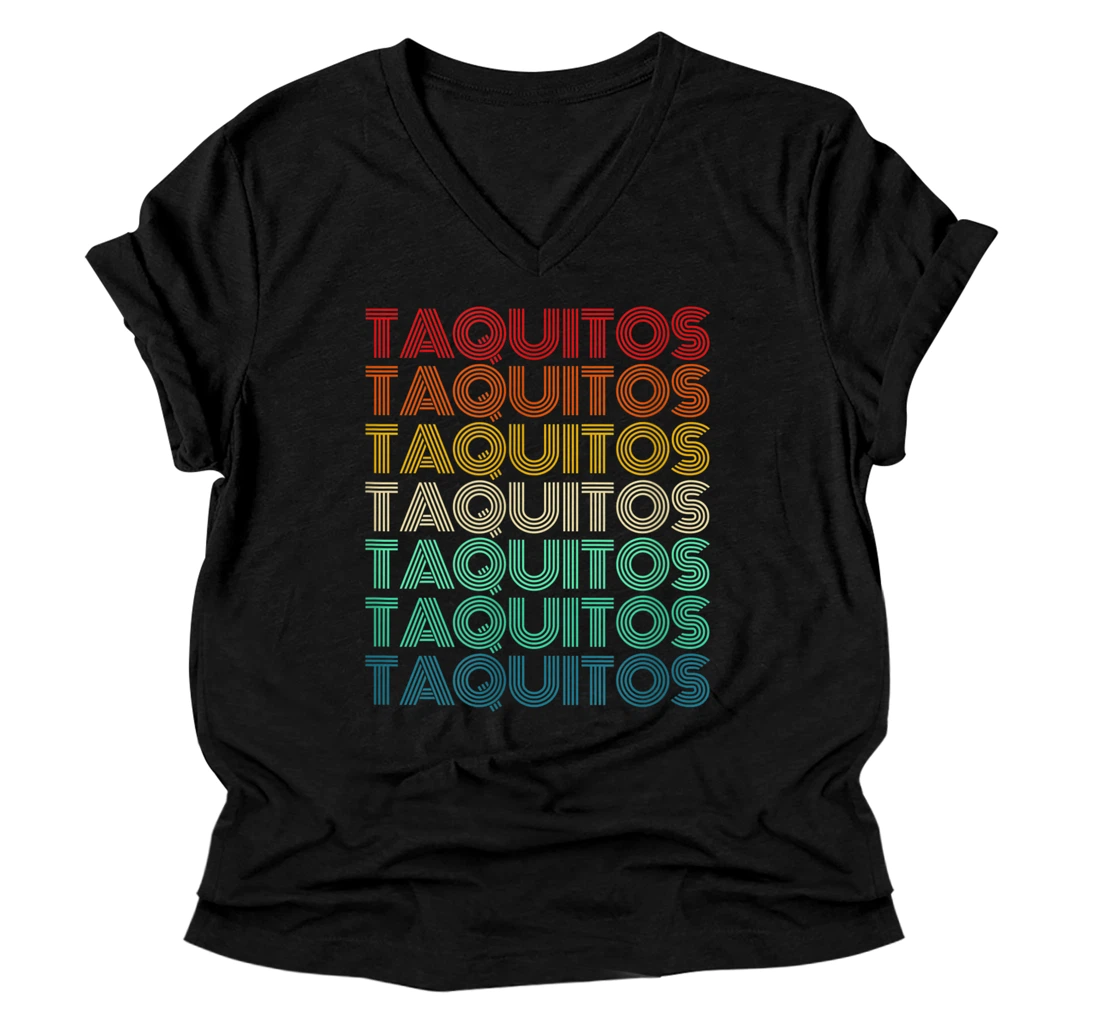 Taquitos Retro V-Neck T-Shirt