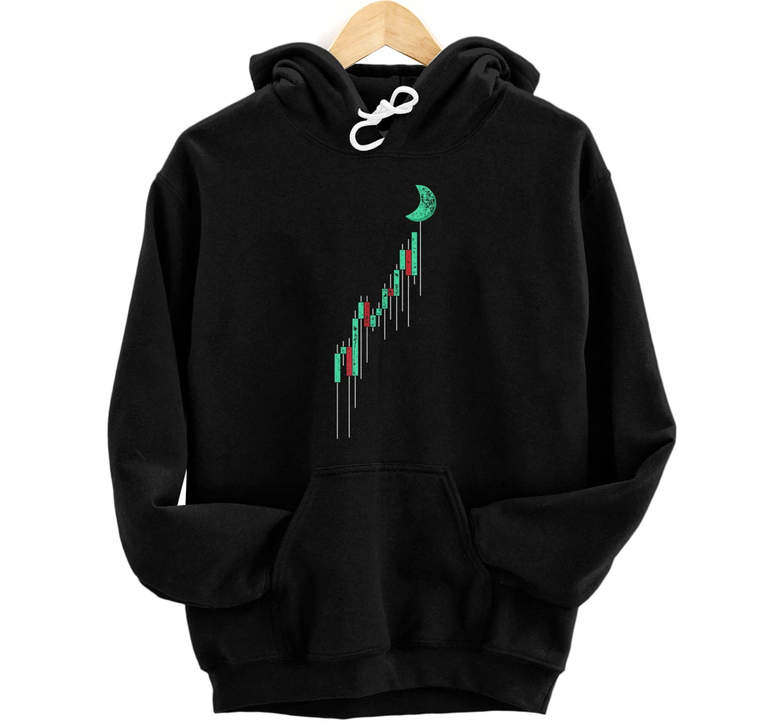 Crypto Trading Hodl Vintage Stock Chart To The Moon Pullover Hoodie