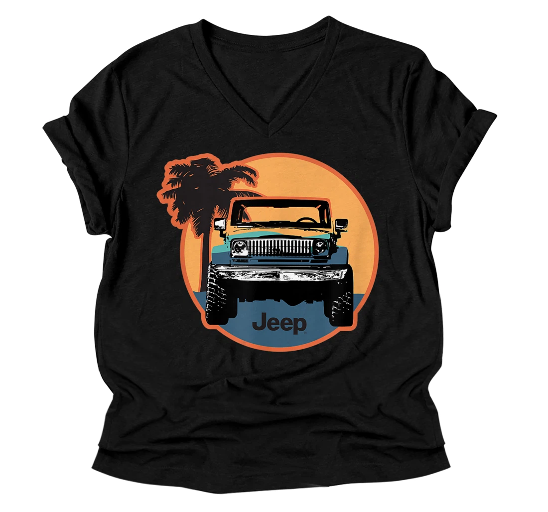 Jeep Palm Sun V-Neck T-Shirt