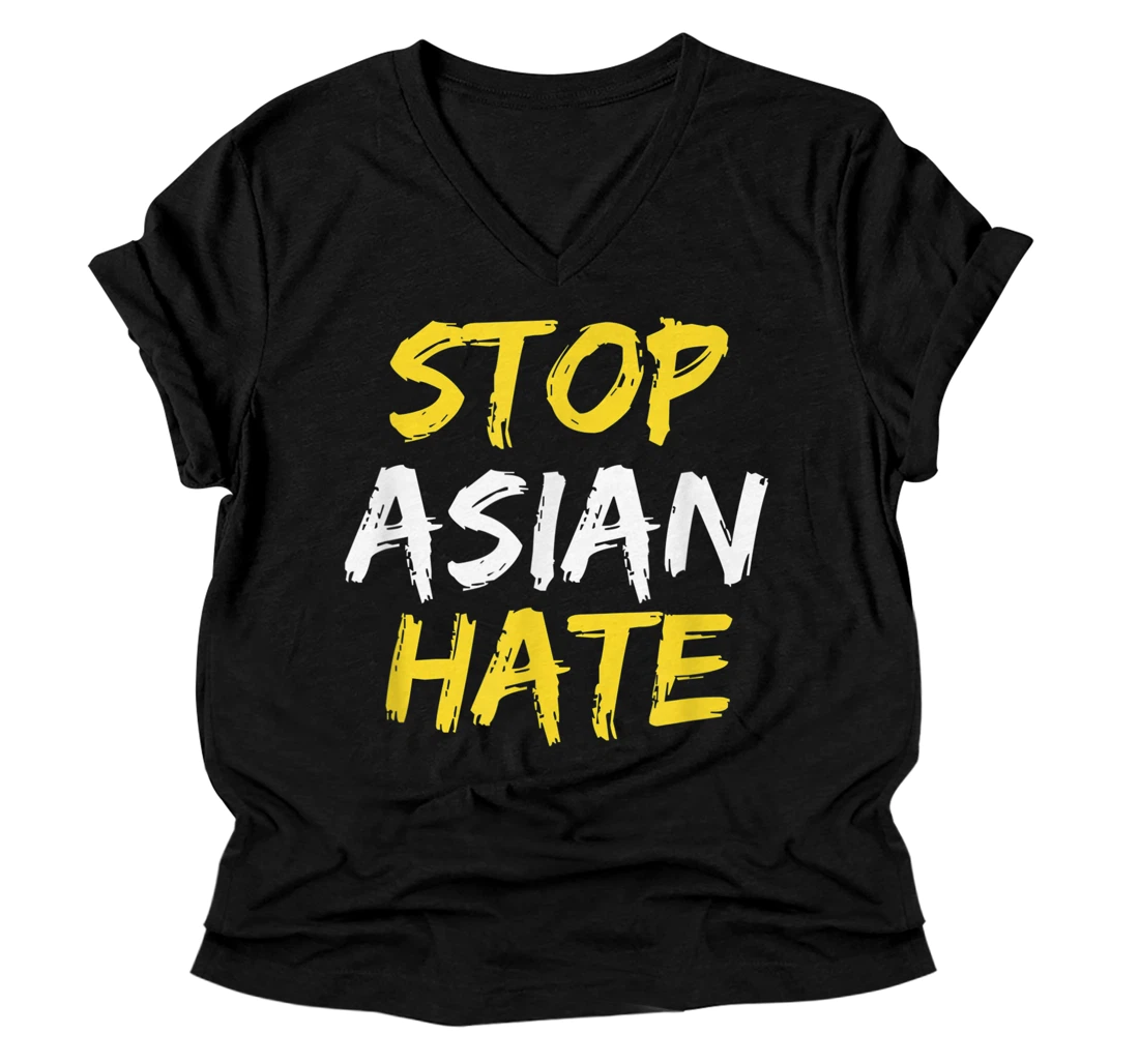 Stop Asian Hate V-Neck T-Shirt