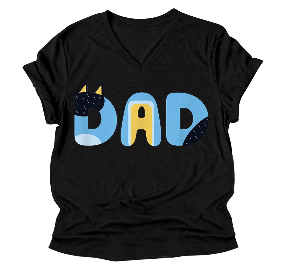 Bluey Dad Father's Day V-Neck T-Shirt