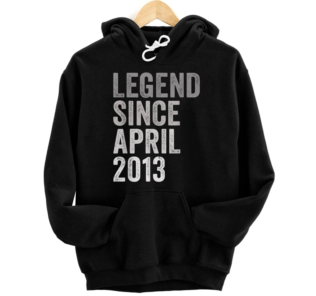 Personalized Legend Since April 2013 8 Years Old 8th Birthday Retro Pullover Hoodie