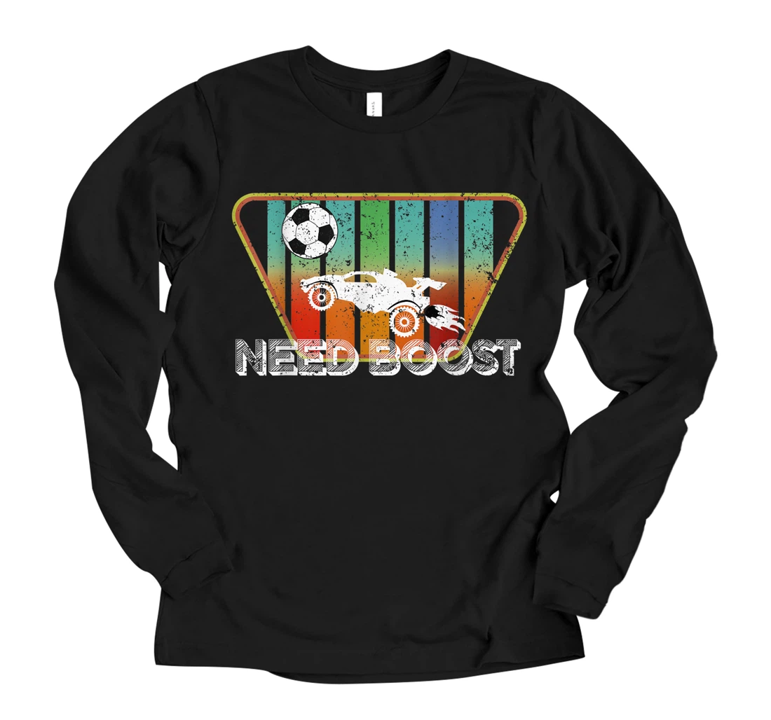 Retro Style Rocket RC Soccer Car League Gamer Long Sleeve T-Shirt