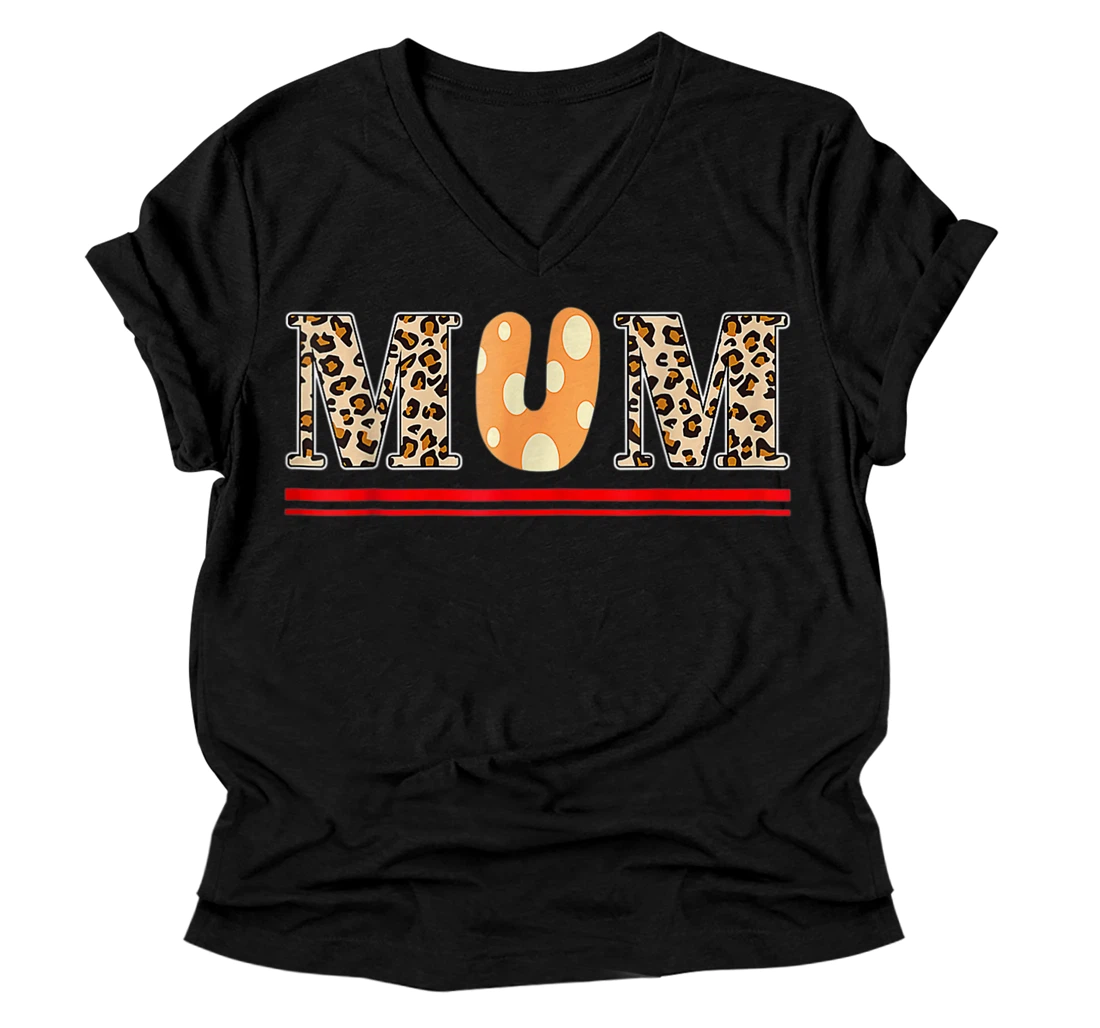 Personalized B.luey Mum for moms on Mother's Day, Chili V-Neck T-Shirt V-Neck T-Shirt