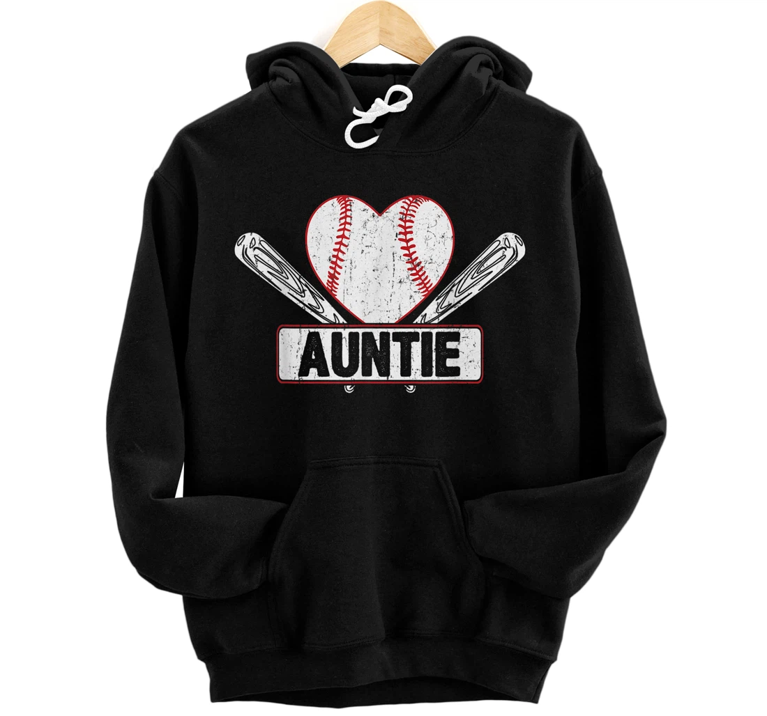Personalized Baseball Auntie Matching Family Softball Baseball Lover Pullover Hoodie