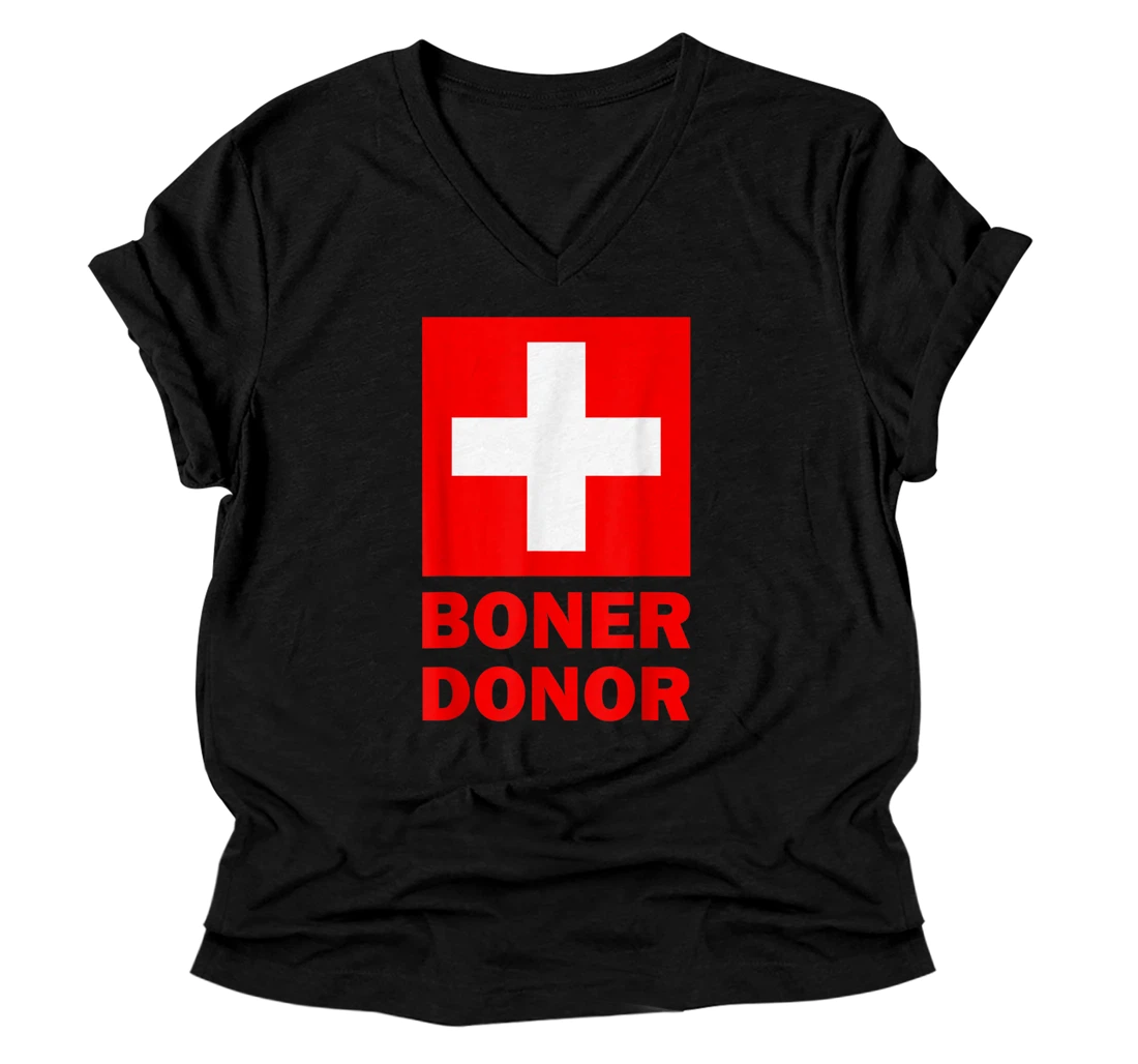 Boner Donor V-Neck T-Shirt