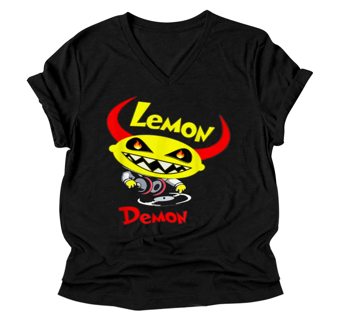 Lemon Demon Dj V-Neck T-Shirt