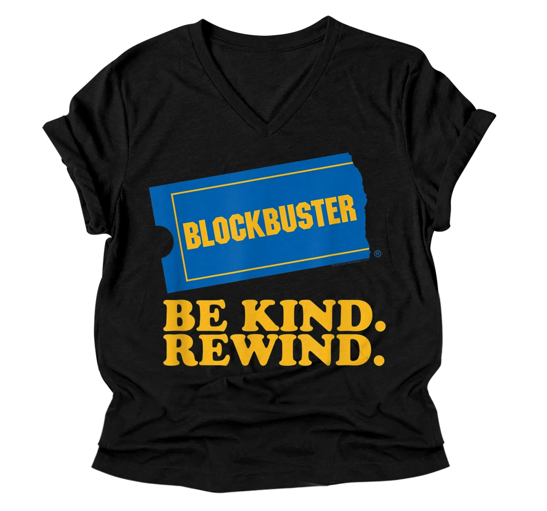 Blockbuster Be Kind Rewind V-Neck T-Shirt