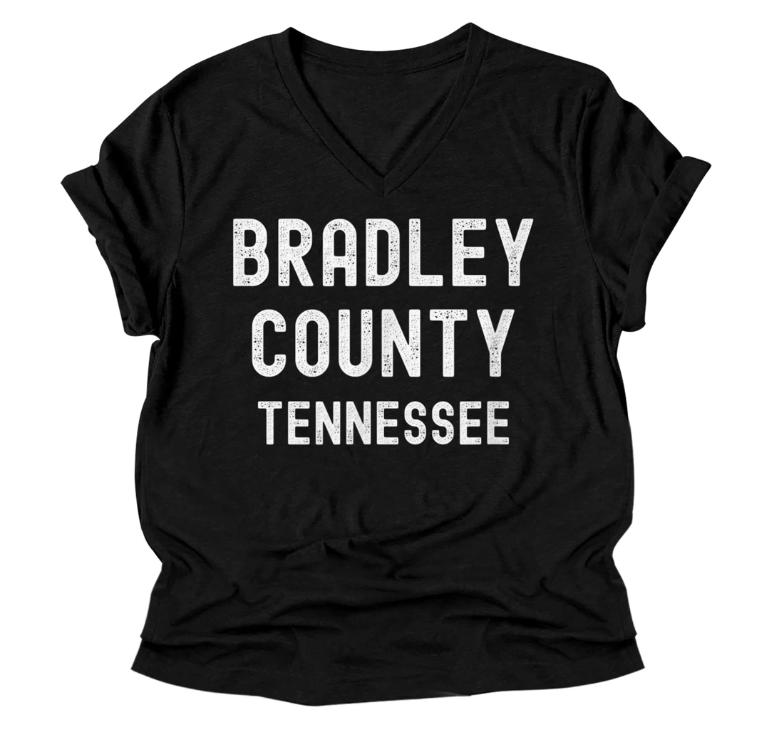 Personalized Bradley County Tennessee United States USA V-Neck T-Shirt