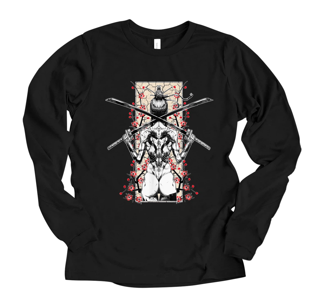 RebelsMarket Men Japanese Samurai Killer Cherry Blossom Designer T Shirt Fashion Tshirt