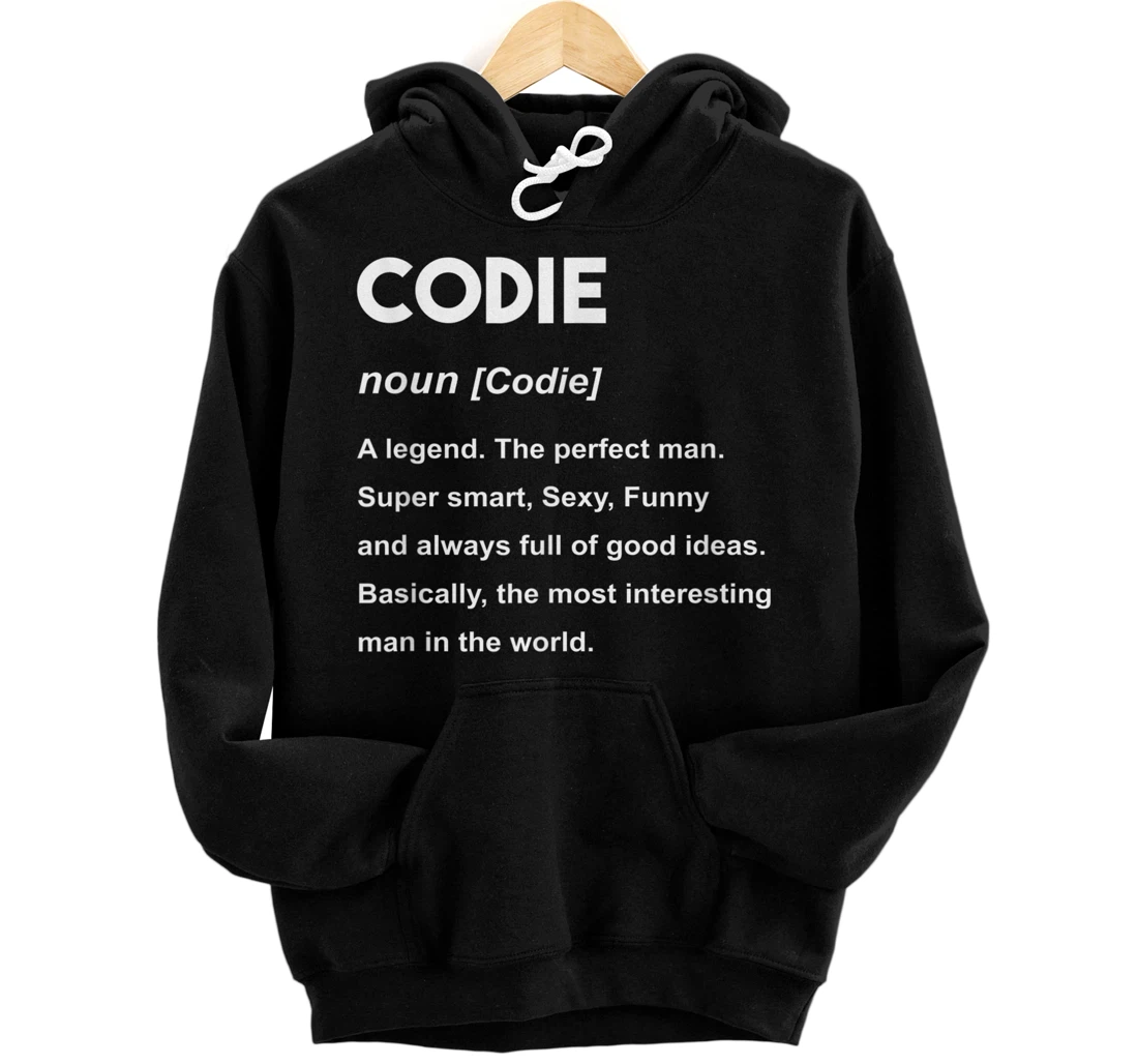 Personalized Mens Codie Name Shirt | Codie Pullover Hoodie