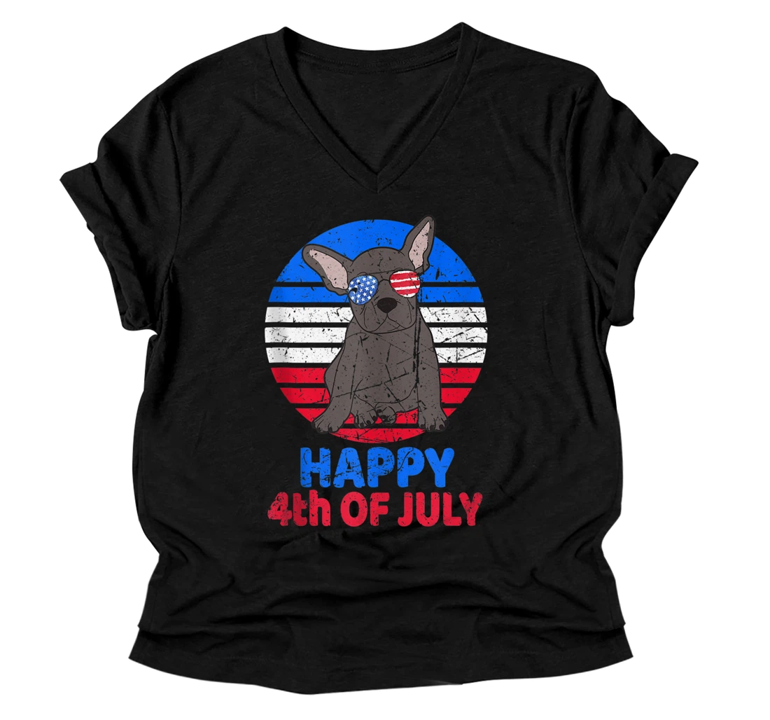 French Bulldog 4th Of July For Bulldog Lover Retro July 4th Tank Top