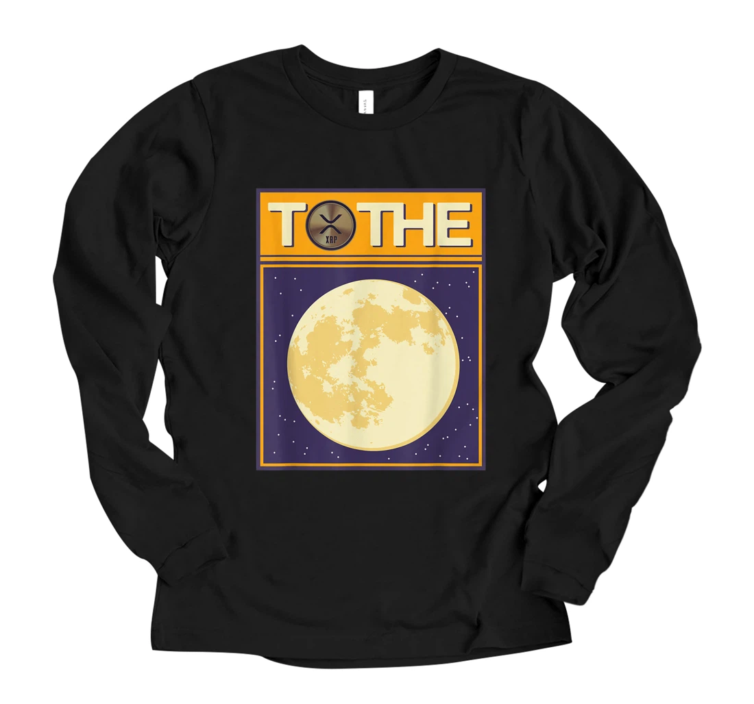 Personalized XRP Moon Design For Crypto Investor Long Sleeve T-Shirt