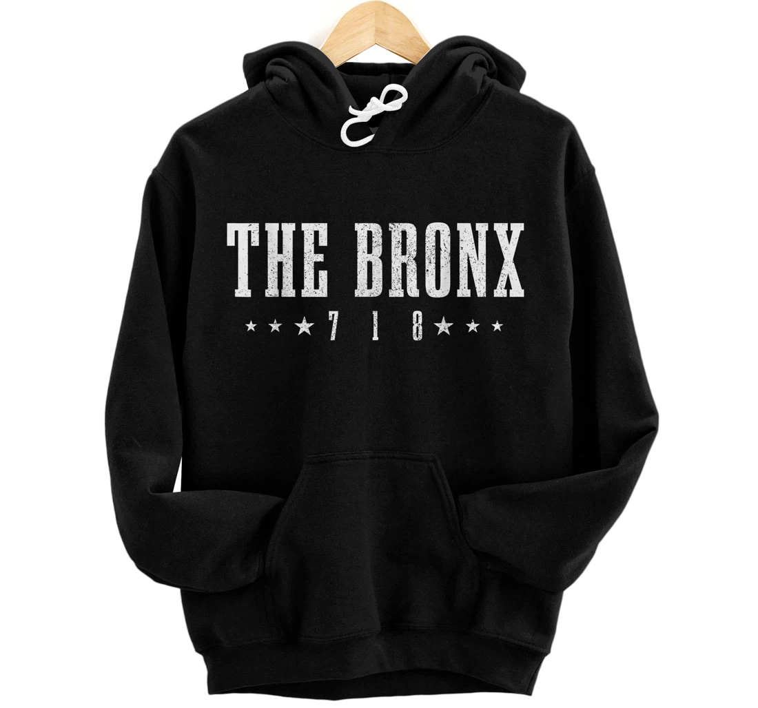 Personalized Bronx 718 Area Code Vintage NY NYC New York City Vintage Pullover Hoodie