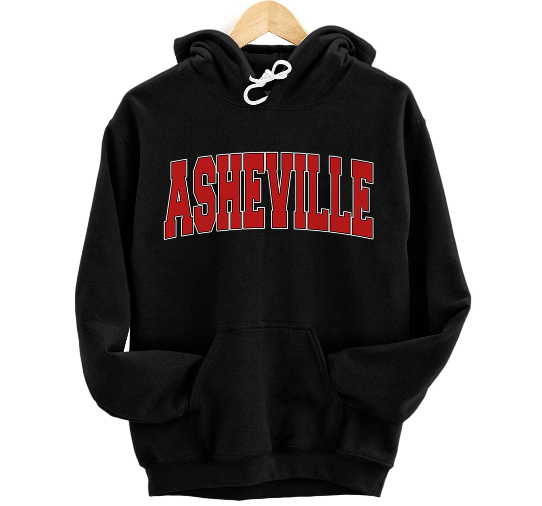 Personalized ASHEVILLE NC NORTH CAROLINA Varsity Style USA Vintage Sports Premium Pullover Hoodie