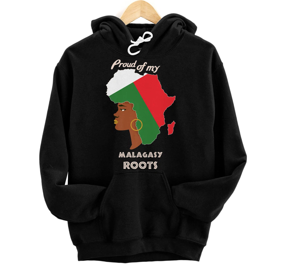 Personalized Proud Malagasy Roots Black History Month Women's Premium Pullover Hoodie