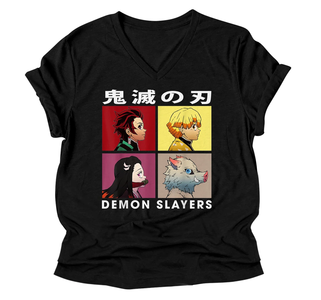 Personalized Graphic Slayers Demon Essential Anime Manga Serie Distressed V-Neck T-Shirt