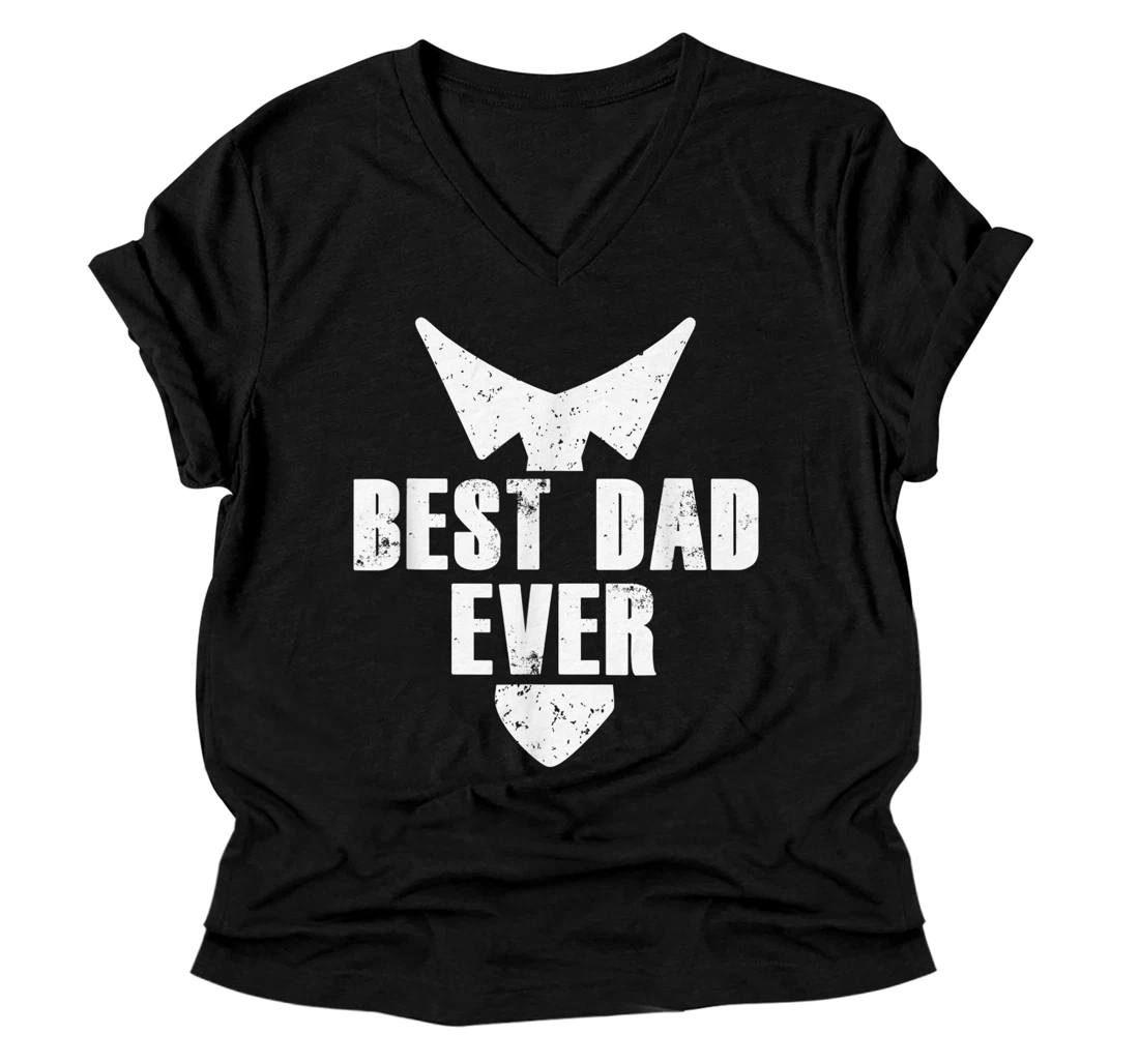 Personalized Mens Daddy Father Fathers Day - Best Dad Ever V-Neck T-Shirt