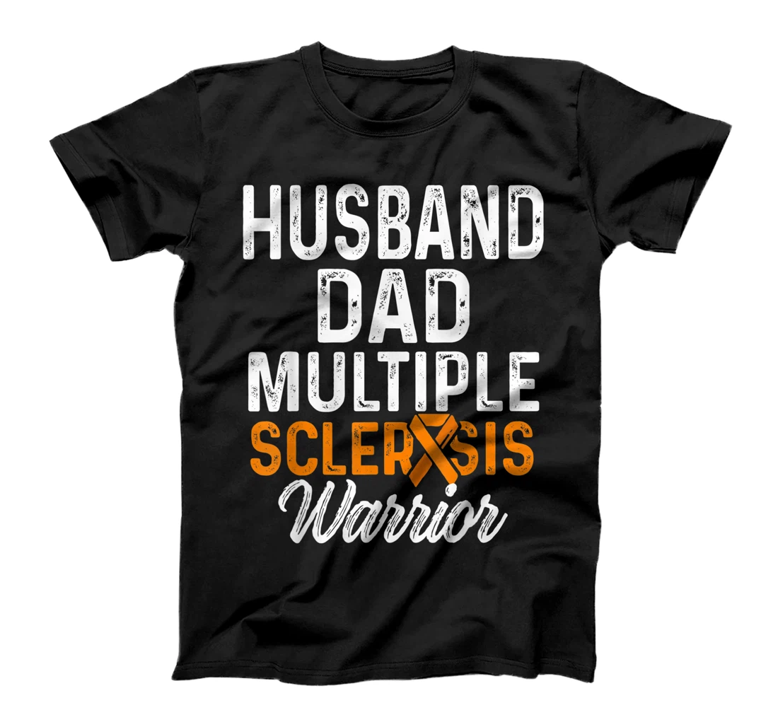 Personalized Multiple Sclerosis Awareness MS Survivor Husband Warrior T-Shirt, Women T-Shirt
