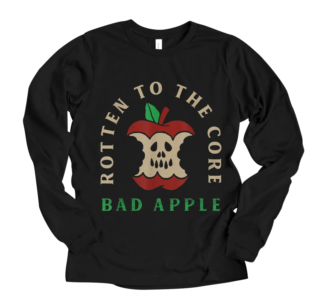 Personalized Bad to the Core - Rotten Apple Long Sleeve T-Shirt