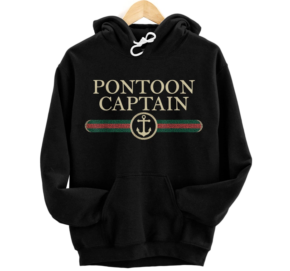 Personalized Funny Pontoon Boat Captain Tee Anchor Boat Pullover Hoodie