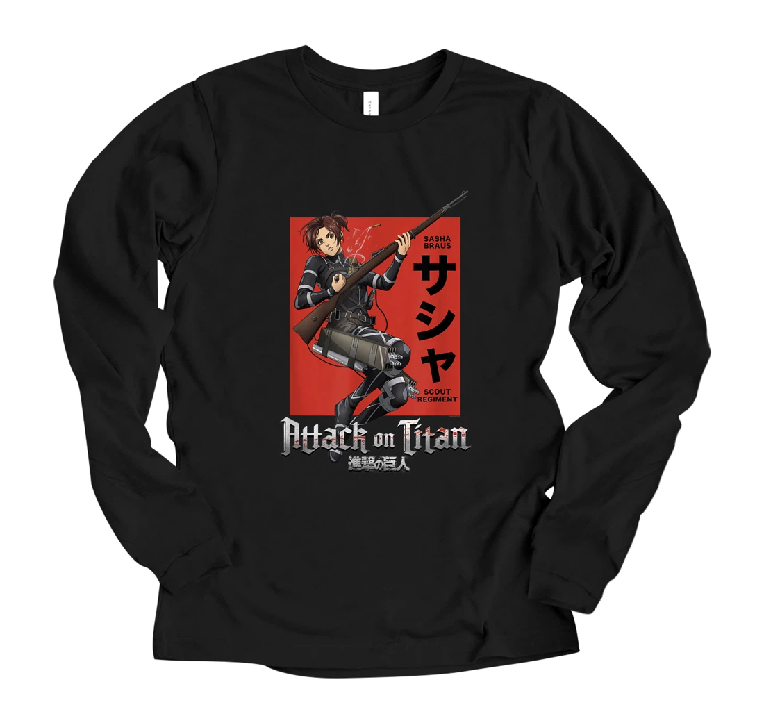Personalized Attack on Titan Season 4 Sasha Loading Gun Long Sleeve T-Shirt