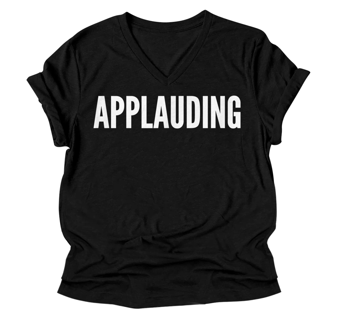 Personalized Applauding V-Neck T-Shirt