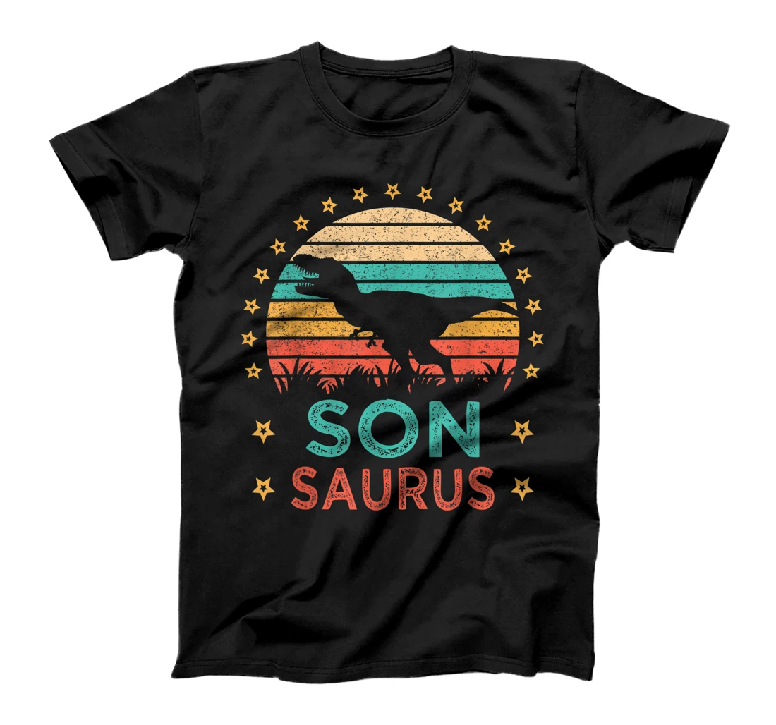 Sonsaurus T Rex Dinosaur Family Matching Son Saurus T-Shirt, Kid T-Shirt and Women T-Shirt