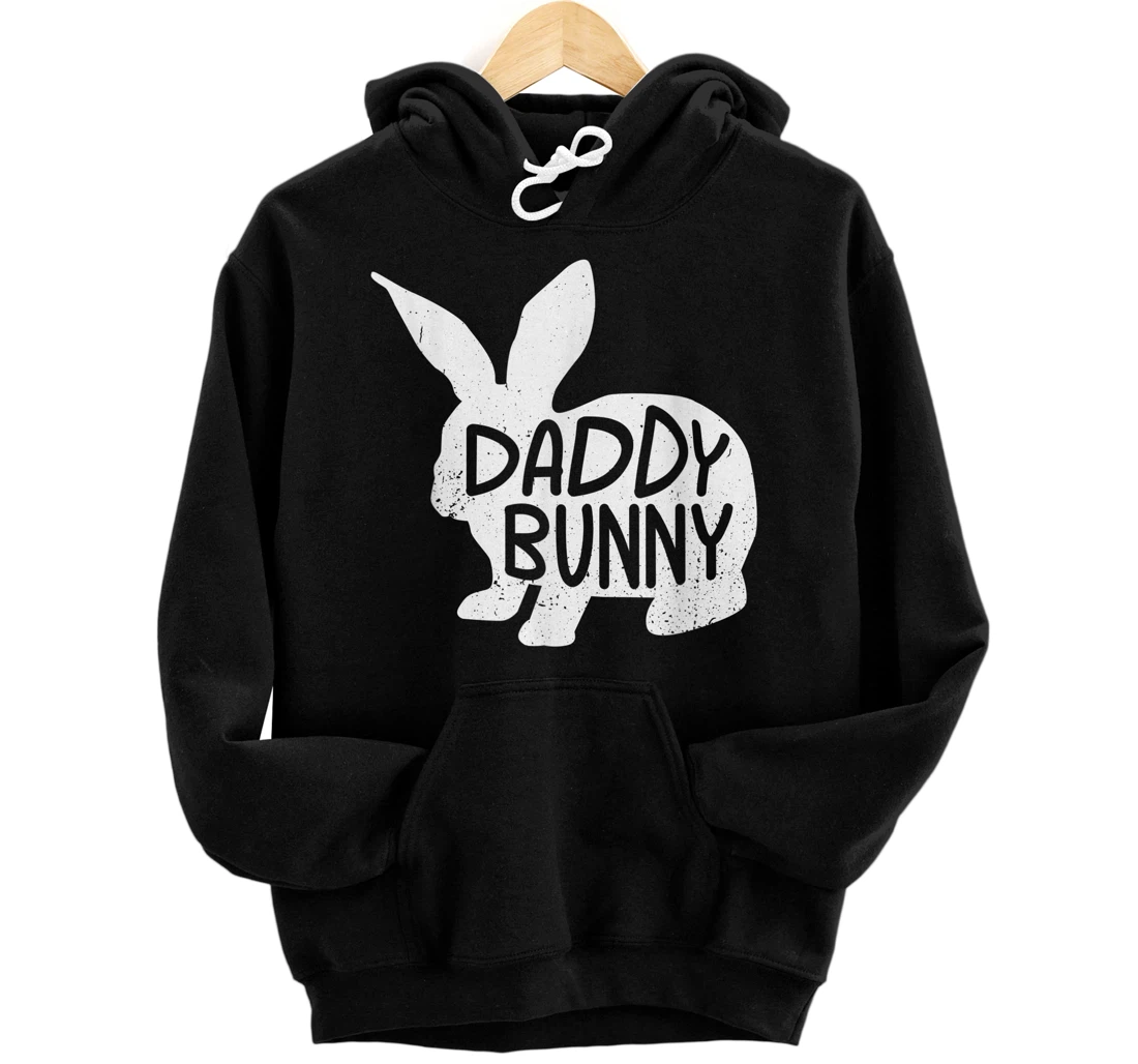 Mens Daddy Bunny Matching Father Dad Papa Men Easter Day Pullover Hoodie