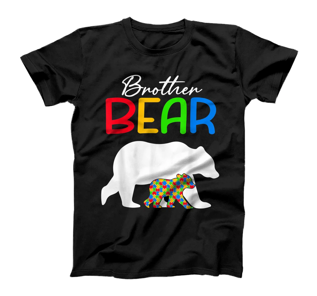 Cute Brother Bear Autism Awareness Autistic Family Lover T-Shirt, Women T-Shirt