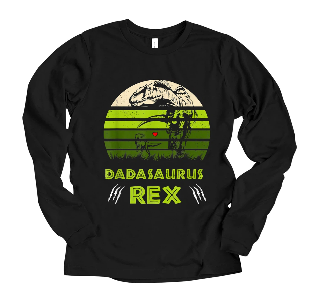 Dadasaurus Rex Dinosaur Father's Day Long Sleeve T-Shirt