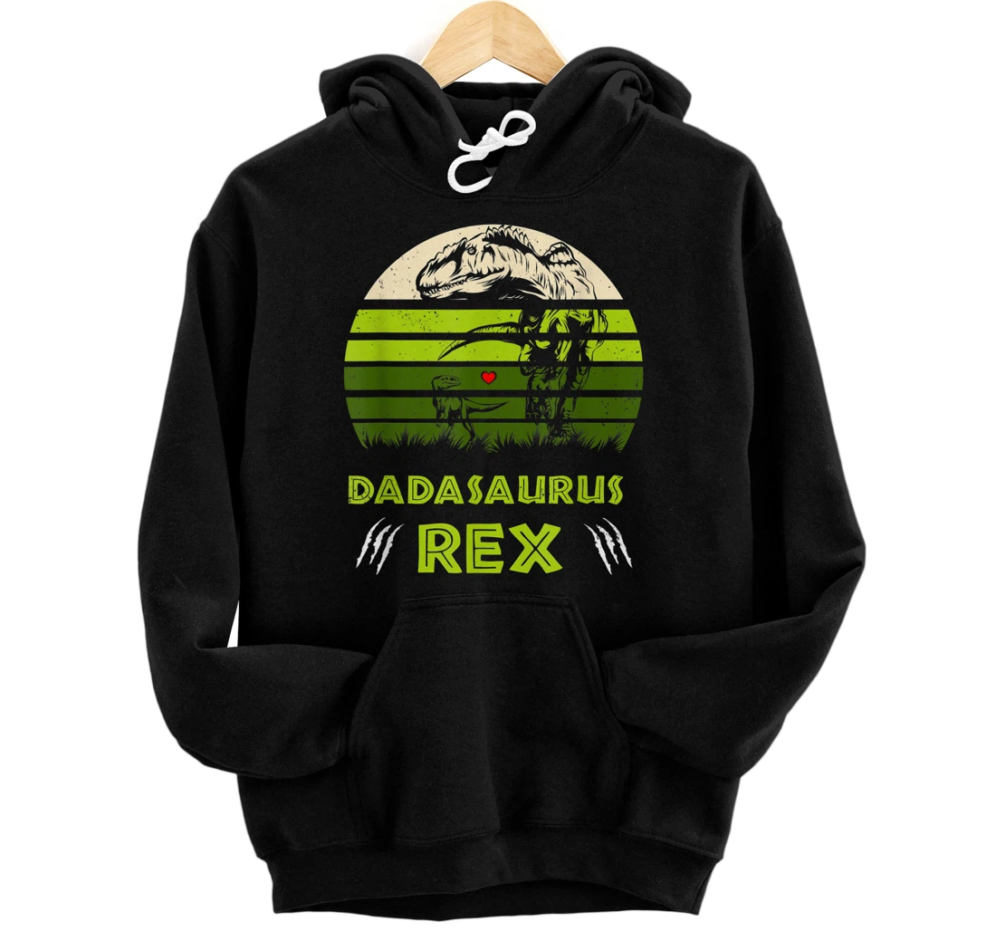 Dadasaurus Rex Dinosaur Father's Day Pullover Hoodie