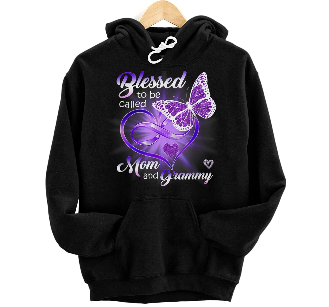 Blessed To Be Called Mom & Grammy Grandma Baby Shower Pullover Hoodie