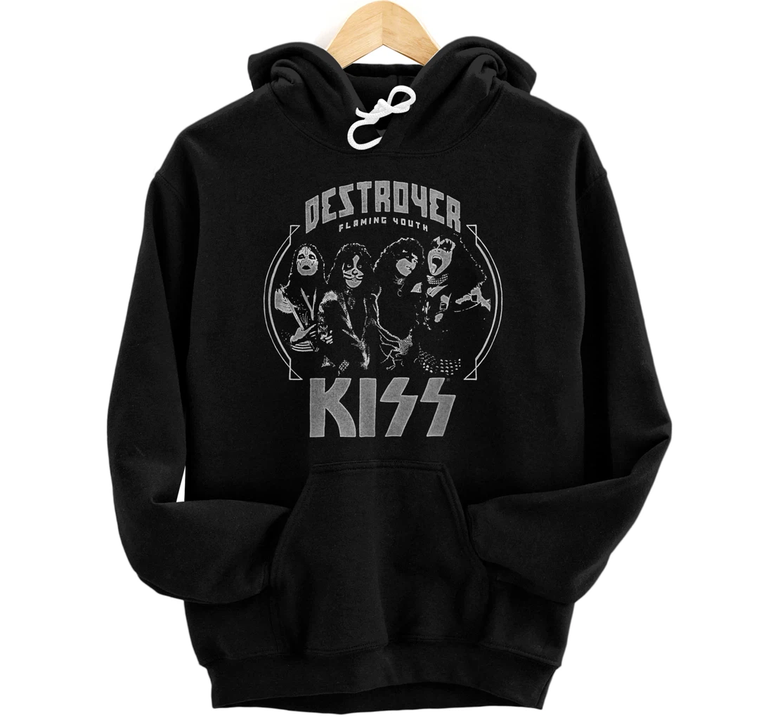 Personalized KISS - Flaming Youth Pullover Hoodie