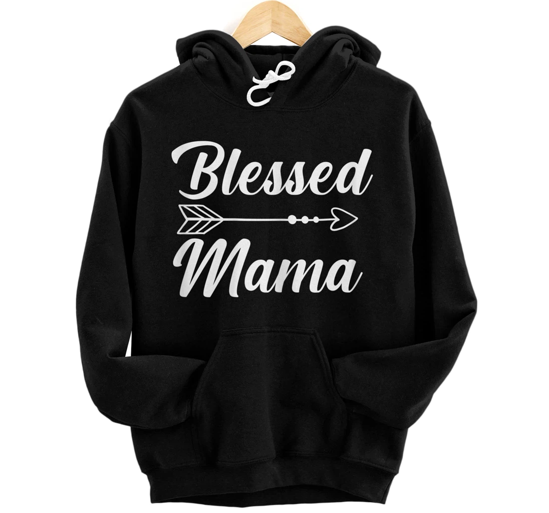 Personalized Womens Blessed Mama Mothers day and grandma Pullover Hoodie