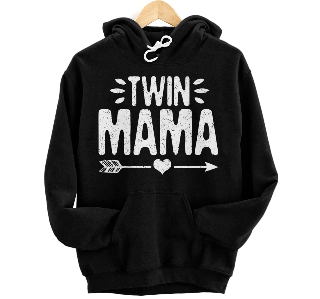 Personalized Twin Mama Mothers Day Mom Of Twins Pajama Mother Of Twins Pj Premium Pullover Hoodie