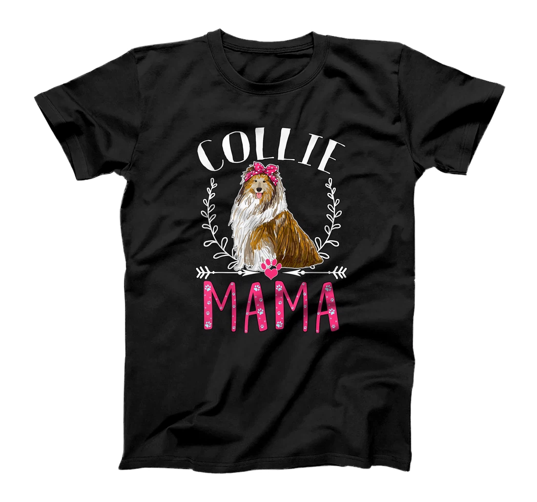 Funny Collie Mama, Cute Love Dogs Gift For Womens Mother Day T-Shirt, Women T-Shirt