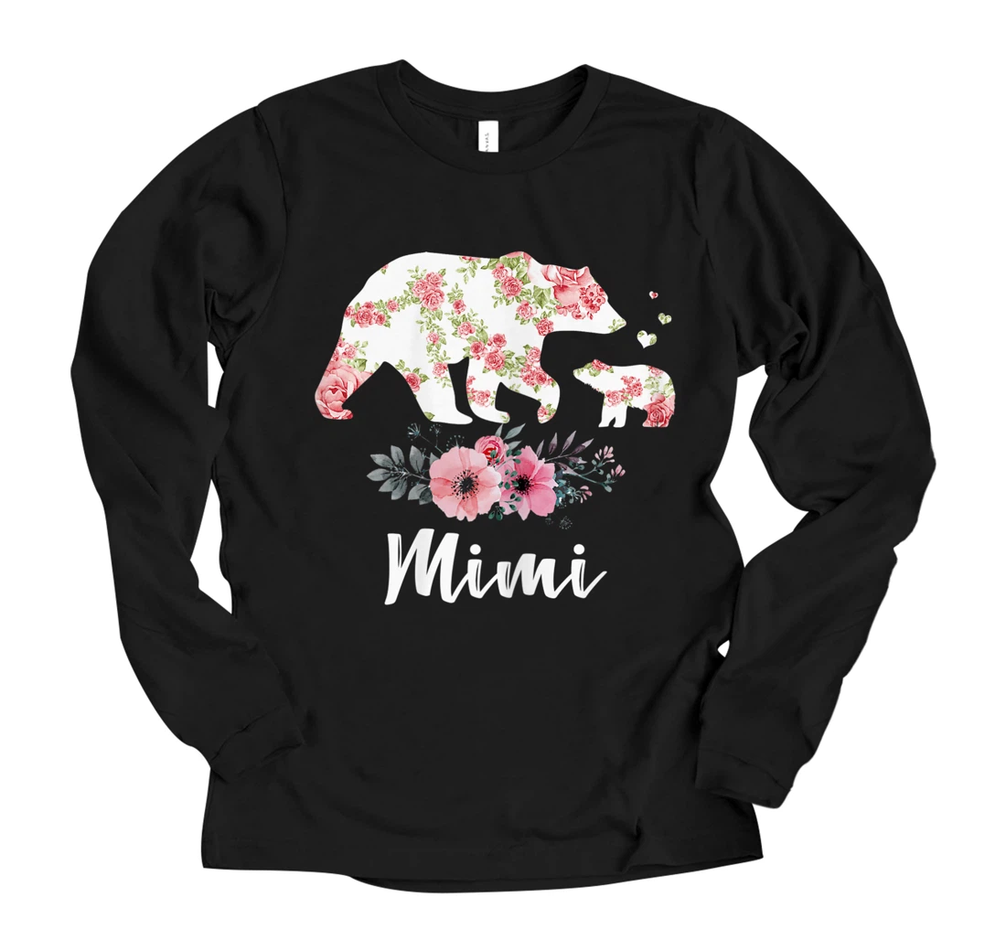 Womens Mimi Bear Mothers Day Long Sleeve T-Shirt