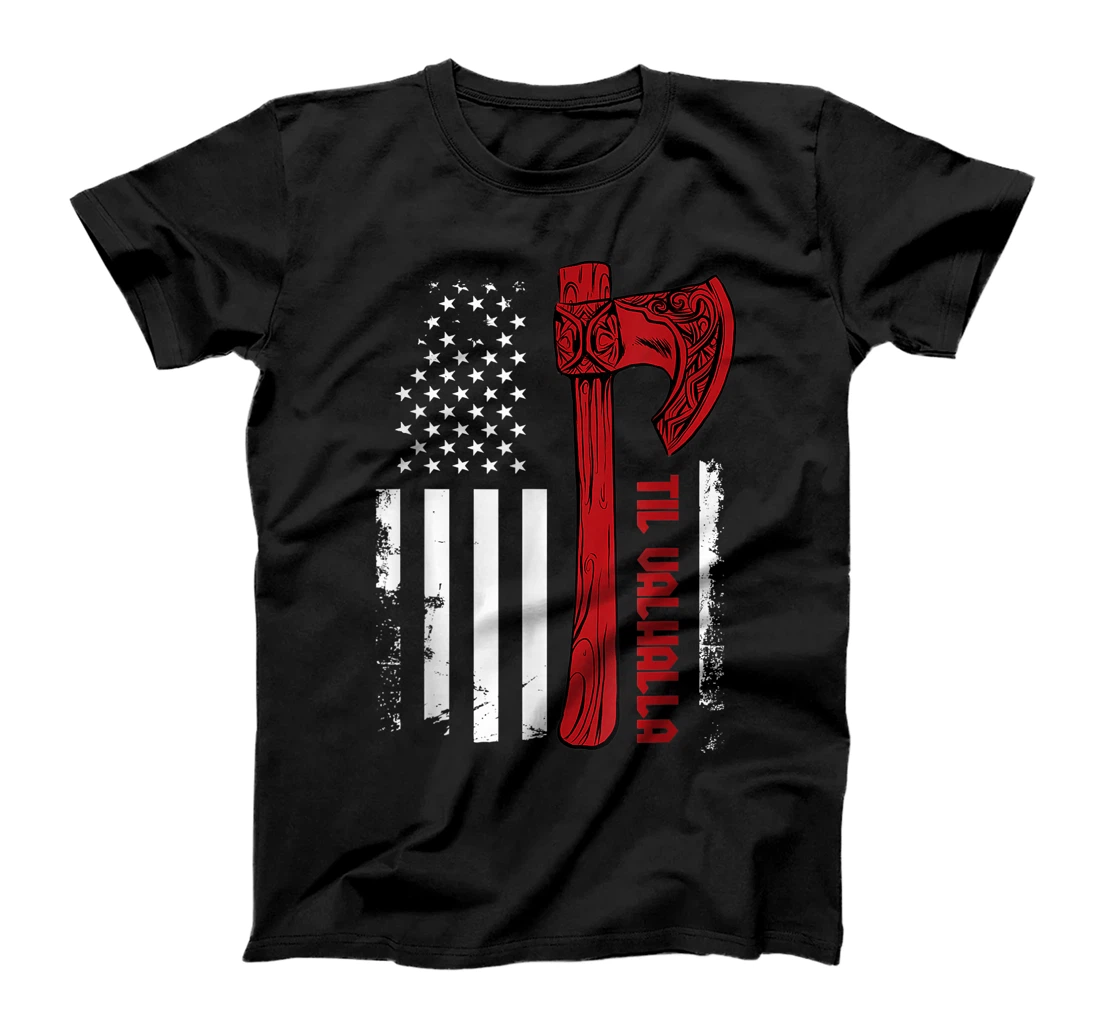 American Viking Axe Flag - Til Valhalla - Norse Mythologyt T-Shirt, Women T-Shirt