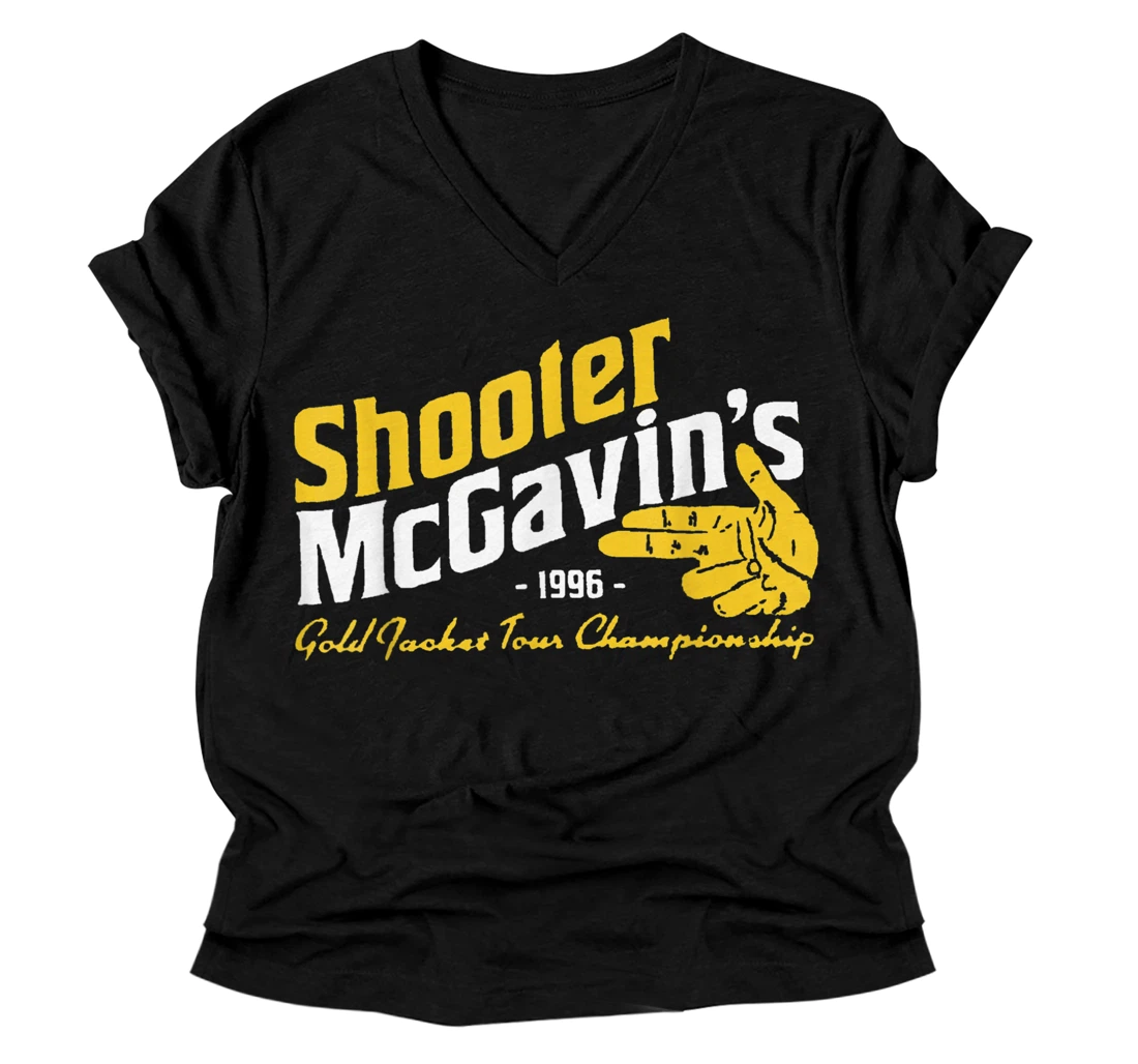 Personalized Shooter McGavins Gold Jacket Tour Championship V-Neck T-Shirt
