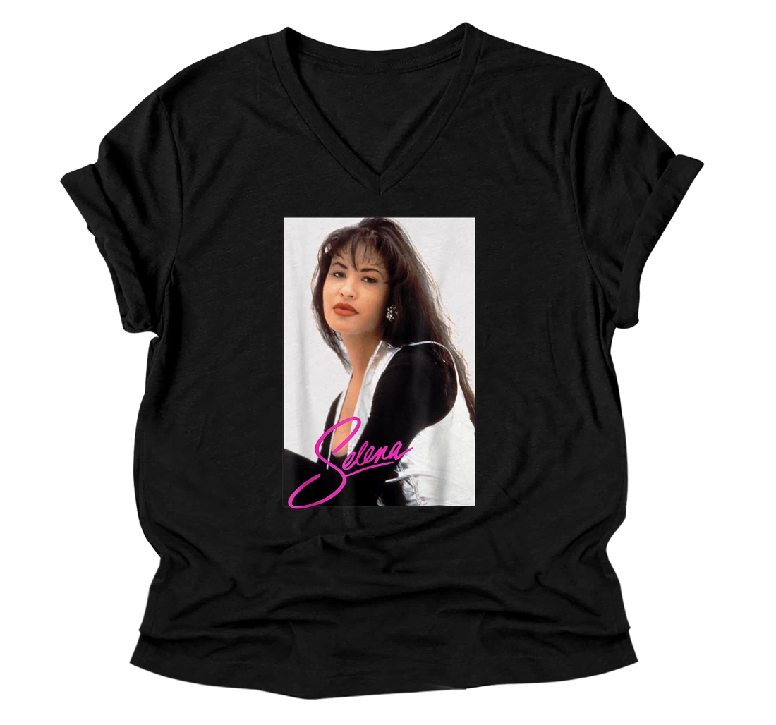 Personalized Vintage Classic Selenas Quintanilla Love Music 80s 70s Fans V-Neck T-Shirt